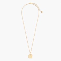 Angular details and a delicate ball chain create a simple, but chic pendant necklace that you and your BFF will wear on repeat. Available in 14k gold plated, rhodium plated or 14k rose gold plated brass Pendant size: 3/4" 16" diamond cut ball chain with 2" extender Lobster claw closure Made in the USA With engraving this item is FINAL SALE SKU: BYN1252 Custom Necklaces, Meaningful Jewelry, Necklace Size, Brass Pendant, On Repeat, Custom Necklace, Personalized Necklace, Silver Rose Gold, Ball Chain