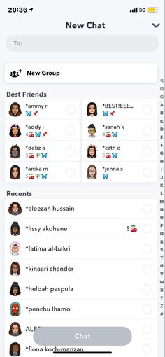 the new chat app is open and showing people's avatars on their screens