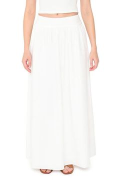 Add instant elegance to any outfit in this pleated skirt crafted from pure cotton and cut to a maxi length. 40" center front length (size Medium) Pull-on style Lined 100% cotton Machine wash, dry flat Imported Cotton Maxi Skirt, Cotton Maxi Skirts, Cotton Maxi, Pleated Skirt, Pure Cotton, Maxi Skirt, Womens Bottoms, Nordstrom, Size Medium