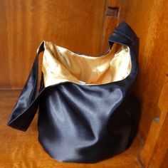 Excited to share the latest addition to my #etsy shop: Black Evening Bag, Japanese Knot Bag, Black Satin Wristlet, Ladies Evening Bag, Satin Bag, Satin Evening Bag, Gold Satin Lined FREE UK POST https://etsy.me/2DIPKtI #black #birthday #christmas #red #japaneseknotbag Silk Bags Handbags, Flower Origami, Tods Bag, Black Clutch Bags, Origami Bag