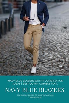 Navy-Blue Blazer outfit men Blue Sport Jacket Men Outfits, Blazers Combination For Men, Navy Blue Blazer Combination For Men, Navy Blue Suit Jacket Outfit Men, Blazer Outfits Men 2023, Dark Blue Jacket Outfits Men, Navy Suit Jacket Outfit Men, Navy Blue Suit Men Color Combinations Wedding, Blue Blazer Combination For Men