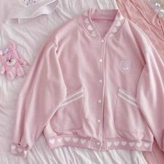 Pastel Kawaii Aesthetic Soft Girl Baseball Jacket   ONE SIZE Length 63cm Bust 120cm.     Material: COTTON, Polyester Pastel Kawaii Aesthetic, Soft Outfits, Aesthetic Soft Girl, Kawaii Princess, Kawaii Outfits, Deer Doll, Girl Aesthetics, Fashion Kawaii, Pastel Kawaii