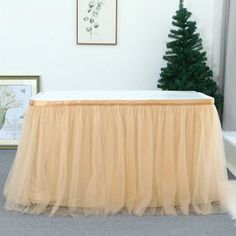 Eniyuu Eniyuu 1pc Table Skirt For Rectangle Or Round Tables Desk Skirts For Birthday Banquet Decoration White Ruffle Table Cloth For Party Wedding Dessert Table Home Tabletop Accessori, Size:9', Beige Size: 9'. Desk Skirt, Banquet Decorations, Table Skirt, Wedding Dessert Table, Round Table, Wedding Desserts, Table Desk, Dessert Table, Table Cloth