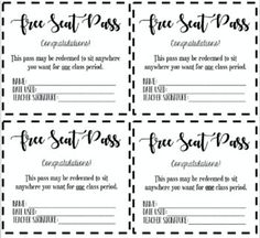 four free printable coupons for the spa pass, with black and white lines