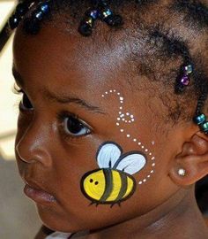 Bee Face Paint, Kids Painting Crafts