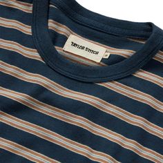 The Organic Cotton Tee in Deep Sea Stripe from Taylor StitchInspired & Designed in California. Men’s shirting, outerwear, denim, and basics responsibly built for the long haul. New products released every week for pre-sale in the Workshop, with Essentials and Favorites in stock all-year-round. Established 2008. Shop Taylor Stitch Clothing. Album Cover Inspo, Stitch Clothing, Striped Tshirt, Man Wear, Taylor Stitch, Stitch Clothes, Op Shop, Mens Home, Fire Fits