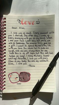 a note written to someone who is in love