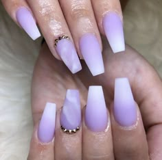 Nail Art Blanc, Nails Lavender, Nail Purple, Acrylic Nails Natural, Purple Ombre Nails, Nails Dark, Water Nails, Violet Pastel, Marble Nail Designs