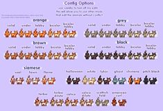 an old computer game showing the different types of animals in each color and font pattern