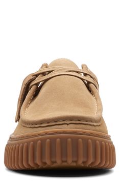 A low-cut silhouette highlights the relaxed comfort of a classic suede chukka built on a springy rubber cupsole with bold ribbing. Removable, cushioned insole with arch support Leather upper and lining/rubber sole Imported Suede Sneakers With Rubber Sole And Moc Toe, Suede Moc Toe Sneakers With Rubber Sole, Suede Sneakers With Textured Sole And Moc Toe, Casual Slip-on Sneakers With Suede Lining, Suede Sneakers With Leather Sole And Moc Toe, Suede Moc Toe Sneakers With Leather Sole, Chukka Sneakers, Suede Chukkas, Trainer Heels