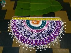 Suma's creative rangoli Semi Circle Rangoli Designs Diwali, Semi Circle Rangoli Designs, Rangoli Painting, Rangoli Designs For Competition, Rangoli Designs Latest