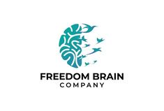 the logo for a company that uses brain images