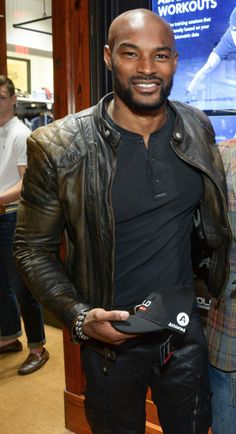 tyson beckford Unique Leather Jacket, Bald Men With Beards, Tyson Beckford, Guy Fashion, White Guy, Rugby Fashion, Best Leather Jackets