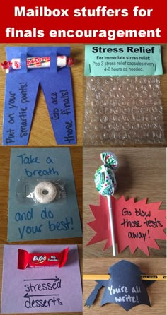 mailbox stuff for final encouragement with instructions and pictures to make