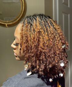 Dyed Locs Ideas, Styles Locs, Ginger Ombre, Dyed Locs, Dyed Dreads, Ombre Dreads, Hairstyles Natural Hair