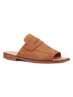 When a loafer meets a sandal you get the Tracey. Featuring a luxurious genuine suede upper, this style is the perfect combination for a warmer weather office shoe. Upper: 100% Leather, Outsole: 100% Leather, Lining: 100% Leather, Heel Height: 1Vintage Foundry Co. Women's Tracey Flat Sandal Brown Fashionable     Open Toe   Women Shoes, size features are:Bust: ,Length: ,Sleeve Length: Office Shoe, Office Shoes, Brown Sandals, Womens Flats, Flat Sandals, All Fashion, Open Toe, Length Sleeve, Heel Height