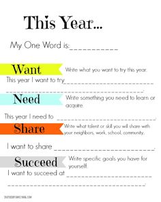 this year is my one word is i want to try