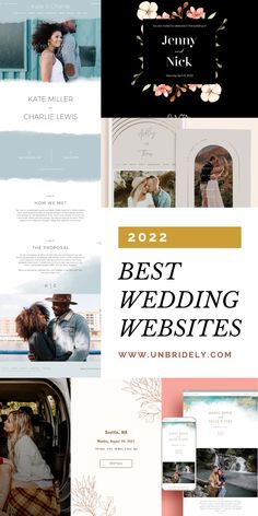 the best wedding website templates to use in your design project, including photos and videos