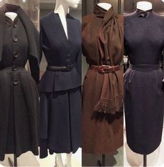 Casual 1940s Outfits, Dior Exhibition, 1940s Women, Old Fashion Dresses, Band Of Brothers