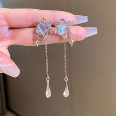 Winter Formal Jewelry, Mythical Bedroom, Crystal Earrings Aesthetic, Four Pointed Star, Tiktok Business, Goth Preppy, Goals 2024, Boho Prom, Dress Professional