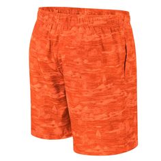 Carry your Syracuse Orange pride with you as you vacation by sporting these Colosseum Ozark swim shorts. An interior mesh lining promotes breathability, while an elastic waistband adjusts the fit to your perfect size. An eye-catching pattern adds flair to the classic Syracuse Orange graphics for a spirited poolside look. Officially licensed Imported Material: 92% Polyester/8% Spandex - Body; 100% Polyester - Liner Embroidered fabric applique Interior mesh lining Machine wash, tumble dry low Elas Orange Swim Trunks With Built-in Shorts, Orange Short Swim Trunks With Built-in Shorts, Summer Sports Shorts With Built-in Shorts, Nylon Swim Trunks With Built-in Shorts, Summer Beach Activewear With Built-in Shorts, Orange Swim Trunks With Built-in Shorts For Summer, Relaxed Fit Swim Trunks With Built-in Shorts For Sports, Summer Beachwear Activewear With Built-in Shorts, Orange Beachwear Swim Trunks With Built-in Shorts