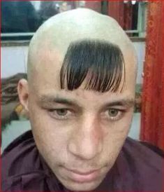 Bad Haircut Funny, Worst Haircut Ever, Haircut Memes, Haircut Fails, Ugly Hair, Barber Haircut, Corte De Cabelo Masculino, Edgy Hair