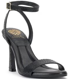 Vince Camuto Penelopy Snake Embossed Leather Dress Sandals | Dillard's Vince Camuto Heels, Strap Sandals Women, Sneaker Dress Shoes, Fashion Deals, 2025 Vision, Women Men Shoes, Sneaker Heels, Leather Dress, Dress Sandals