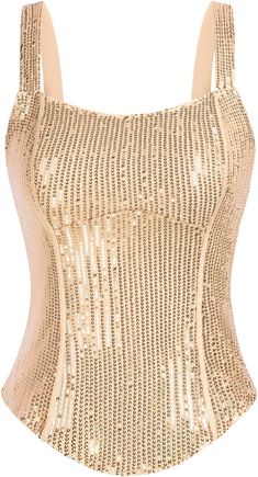 This Sequin Bustier Square Neck Sleeveless Top is made from a high-quality sequin material that provides a long-lasting, comfortable fit. Its square neck design and sleeveless silhouette make it perfect for elegant evening outfits, while its bustier design adds a touch of glamour. 95% Polyester, 5% Elastane Imported Pull On closure Soft fabric has high stretch Feature: Plain, Long Sleeve, Graceful, Comfy, Good Quality Brand Size Dress Bust Waist Hip XS 0-2 31-32.5'' 23-24'' 31-34" S 4--6 33-35'' Silver Bustier, Sequin Bustier, Square Neck Design, Sequence Top, Sequin Material, Black Bustier, Winter Knit Hats, Evening Outfits, Boot Accessories