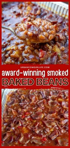 These BBQ beans are unlike any other! They're an easy side dish recipe on the smoker. Thanks to a secret ingredient, these smoked baked beans are the BEST. Check out the many ways to serve this cookout side dish! Canned Baked Beans Recipe, Baked Beans From Canned Beans, Smoked Baked Beans Recipe, Beans Side Dish, Smoker Cooking Recipes, Smoked Baked Beans, Smoker Grill Recipes, Easy Smoker Recipes, Pellet Smoker Recipes