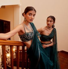 Sanya Gulati | Teal Green Pre-Stitched Saree Set | INDIASPOPUP.COM Evening Organza Lehenga With Cutdana, Fitted Sleeveless Organza Pre-draped Saree, Navratri Pre-draped Organza Saree With Unstitched Blouse, Navratri Organza Pre-draped Saree With Unstitched Blouse, Evening Pre-draped Cutdana Saree In Organza, Sleeveless Organza Blouse Piece For Party, Organza Saree With Pallu For Evening, Evening Organza Saree With Pallu Detail, Evening Organza Pre-draped Saree For Diwali