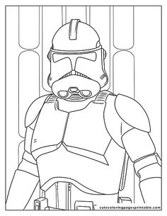 star wars coloring pages for kids with the character boba fett in his helmet