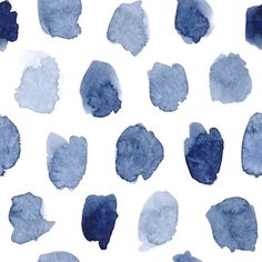 blue watercolor spots on white background