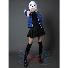 Description   Size Chart       Note: Pls check item size chart and delivery date before ordering.   
 
Includes:    ・Jacket, mask(A: soft PVC version B: hard latex version)    Materials:    ・80% Lycra + 10% Polyester + 10% Cotton   Undertale/ Sans/ Cosplay costume/ Sans Jacket Halloween Hoodies/ Halloween Costumes/ Comic-con/ Japanese Anime/ Party/ Men/     HOW TO ORDER THE CORRECT SIZE FROM COSFUN:  1) Our costumes are made in a variety of different materials with specialized stitching and parts, so your usual size will not apply here.  
 
2) For different product types ,  we will use specific methods to measure it, and apply to corresponding size charts, Pls check our size chart below before ordering. 
 
3) Kindly Reminder: All dimensions are measured manually with deviation at 1-3cm. Anime Style Hooded Cosplay Costume For Halloween, Hooded Anime Cosplay Costume For Halloween, Casual Hooded Cosplay Costumes, Harajuku Outerwear For Halloween Cosplay, Casual Winter Cosplay Costume, Blue Masks And Prosthetics For Halloween Cosplay, Sans Jacket, Sans Cosplay, Halloween Hoodies