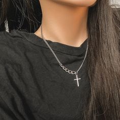 Love the Vintage Gothic Cross Chain Necklace? Follow in the footsteps of Jesus who loved you to the point of giving up his own life as a sacrifice on the cross so that you may not perish, but have everlasting life. This Cross Necklace is 100% brand new, high quality, and carefully crafted with your beauty and your environment in mind. Add this beautiful Cross Necklace to your collection today and discover the reason why people cross your path. Get this premium Vintage Gothic Cross Chain Necklace Spiritual Cross Necklace With Silver Chain For Gift, Gift Crucifix Cross Necklace With Chain, Gift Cross Necklace With Crucifix Chain, Street Style Necklace, Cross Chain Necklace, Cool Street Style, Gothic Pendant, Pendant Necklace Vintage, Gothic Cross