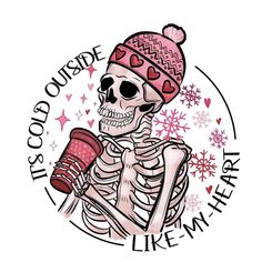 Funny Skeleton, Shirt Diy, Its Cold Outside, Sewing Trim, Funny Graphics, Funny Valentine, Iron On Transfer, Christmas Svg