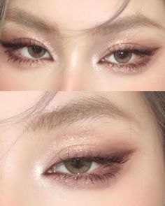 makeup douyin eye makeup Membentuk Alis, Cute Eye Makeup, Doll Eye Makeup, Korean Eye Makeup