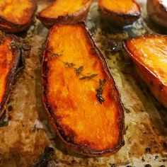 cooked sweet potatoes on a baking sheet ready to be baked in the oven or used as an appetizer