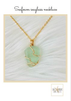 Seaglass from Puerto Rico beaches. 🇵🇷 Seaglass Necklace, Beach Fashion, Sea Glass Necklace, Christian Jewelry, Etsy Sales, Sea Glass Jewelry, Gold Wire, Boho Rings, Sea Foam