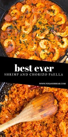 the best ever shrimp and chorizzo paella recipe