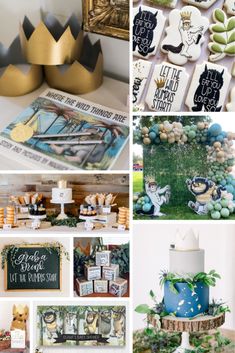 a collage of photos with different themes and colors in them, including cakes, cookies, desserts, and other items