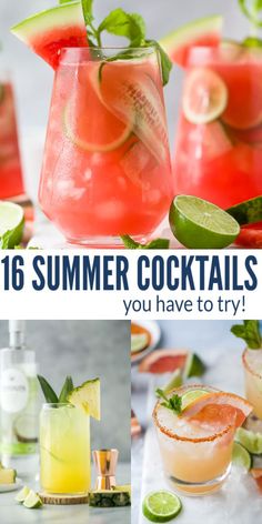 summer cocktails you have to try for the next party, including watermelon and limeade