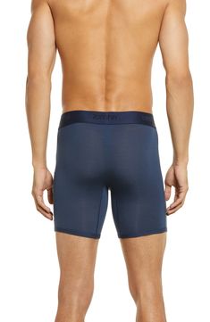 Silky, stretchy and ridiculously comfortable, these everyday boxer briefs sport an internal Contour Pouch for support and an easy-access Quick Draw® Fly. The Stay-Put waistband and nonpilling finish eliminate bunching, rolling and fuzzy lint balls. Quick Draw fly 90% Tencel® modal, 10% spandex or 47% Tencel® modal, 43% polyester, 10% spandex Machine wash, tumble dry Imported Sporty Multi-pack Short Length Boxer Briefs, Sporty Go-dry Midweight Boxer Briefs, Compression Multi-pack Boxer Briefs, Go-dry Micro-elastic Boxer Briefs For Workout, Micro-elastic Anti-odor Boxer Briefs For Workout, Compressive Functional Boxer Briefs, Go-dry Micro-elastic Athleisure Boxer Briefs, Functional Midweight Boxer Briefs Multi-pack, Micro-elastic Go-dry Boxer Briefs For Workout