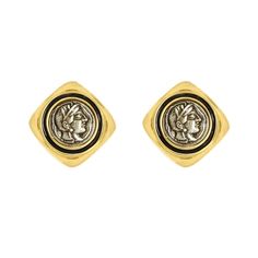 La Dolce Vita Collection Measurements: 1.25″ L x 1.25"W Metal: 24K Electroplated brass Clip On Earrings Hand made in New York City, USA Made-to-order: All Ben-Amun jewelry is made-to-order in our New York City Design Studio. Please allow 7-14 business days for production before ship date. Questions? Formal Byzantine Style Brass Earrings, Roman Earrings, Rome Empire, Ben Amun Earrings, Ornate Gold Dual-tone Earrings, Roman Love, Luxury Vintage Gold-tone Earrings, Beachy Necklace, Jewelry Closet