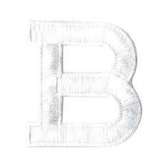 the letter b is made out of white paper