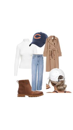 Chicago Bears Game Day Outfit Game Day Outfit Winter, Day Outfit Winter, Winter Fits, Outfit Winter