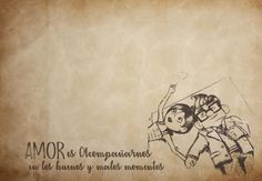 a drawing of two people holding each other with the words amor and omepanines in spanish