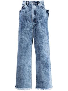 blue cotton acid wash wide leg two rear patch pockets high-waisted front button and zip fastening belt loops Dior Closet, Dress Png, Shorts Jumpsuit, Natasha Zinko, Draping Fashion, Bleached Denim, Future Outfit, Acid Wash Denim, Short Jumpsuit