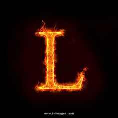 the letter j is made up of fire