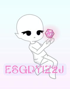 an image of a cartoon character holding a pink cube with the words essgrizzu on it