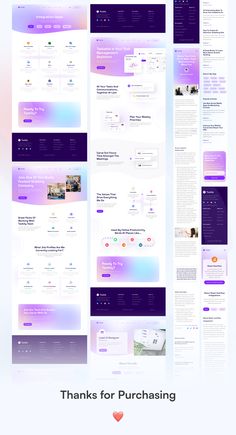 the landing page for an app that is designed to look like it has purple and blue colors